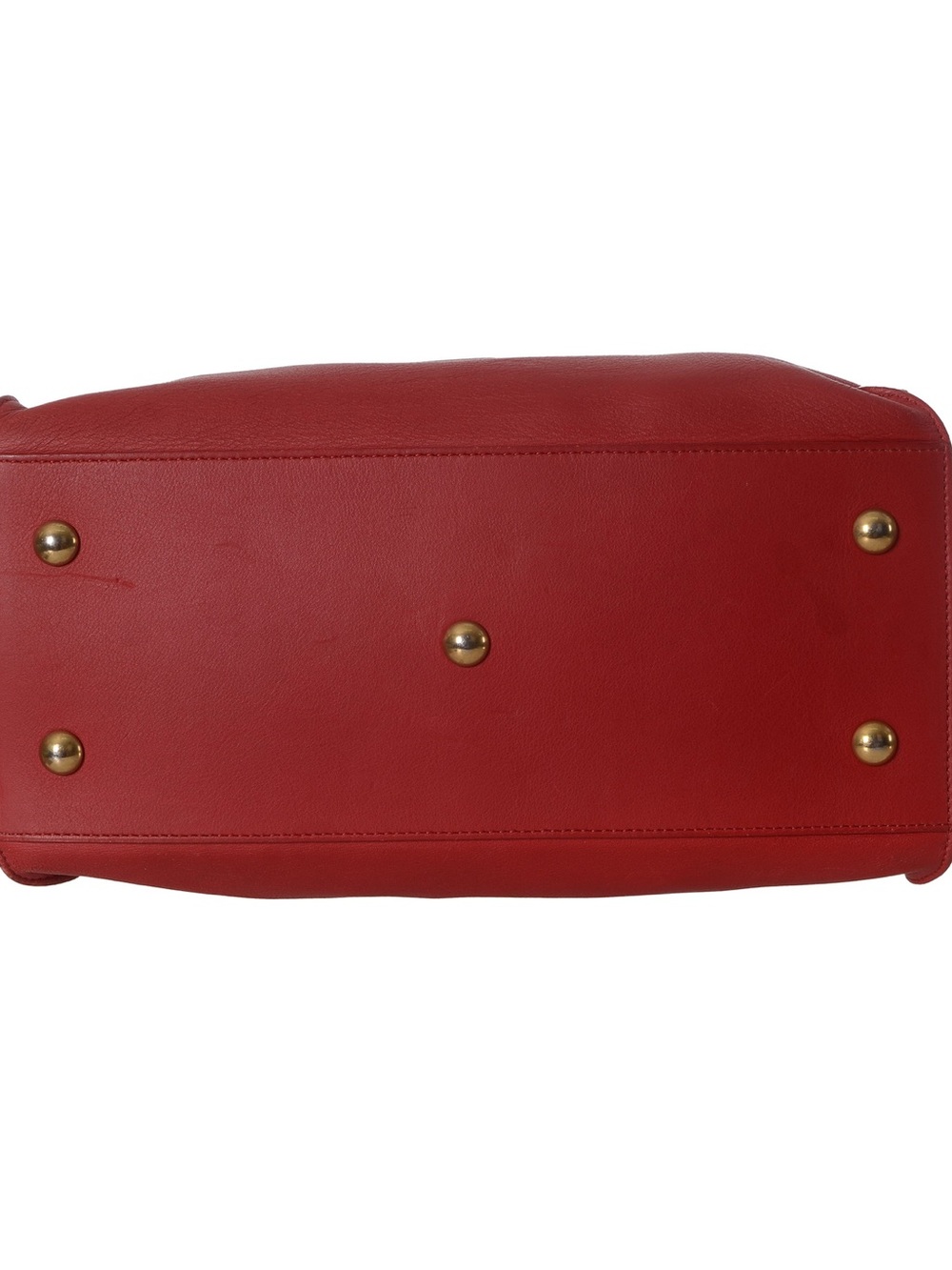 ♥️Saint Laurent Paris Cabas Red Leather 'Y' Top-Handle Satchel♥️ - Picture 6 of 16